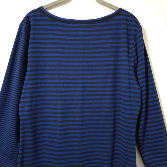 MAX STUDIO Nwt 3/4 Sleeve Royal Striped Pieced Bodycon Knee Length Dress, XL - Picture 9 of 14